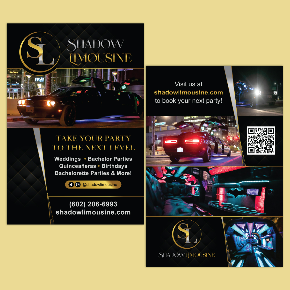 Shadow Limousine Rack Card 2024