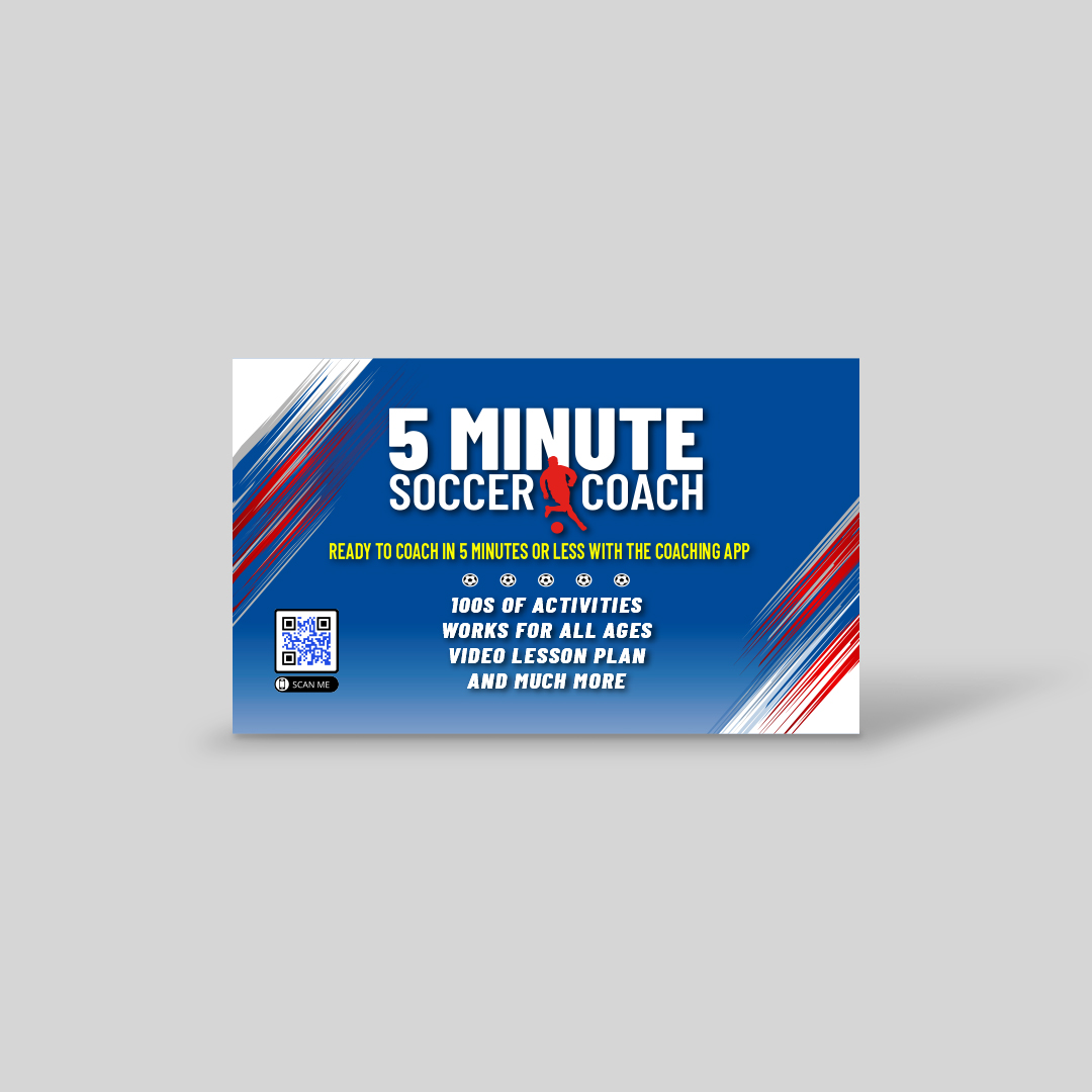 5 Minute Soccer Coach Business Card Back