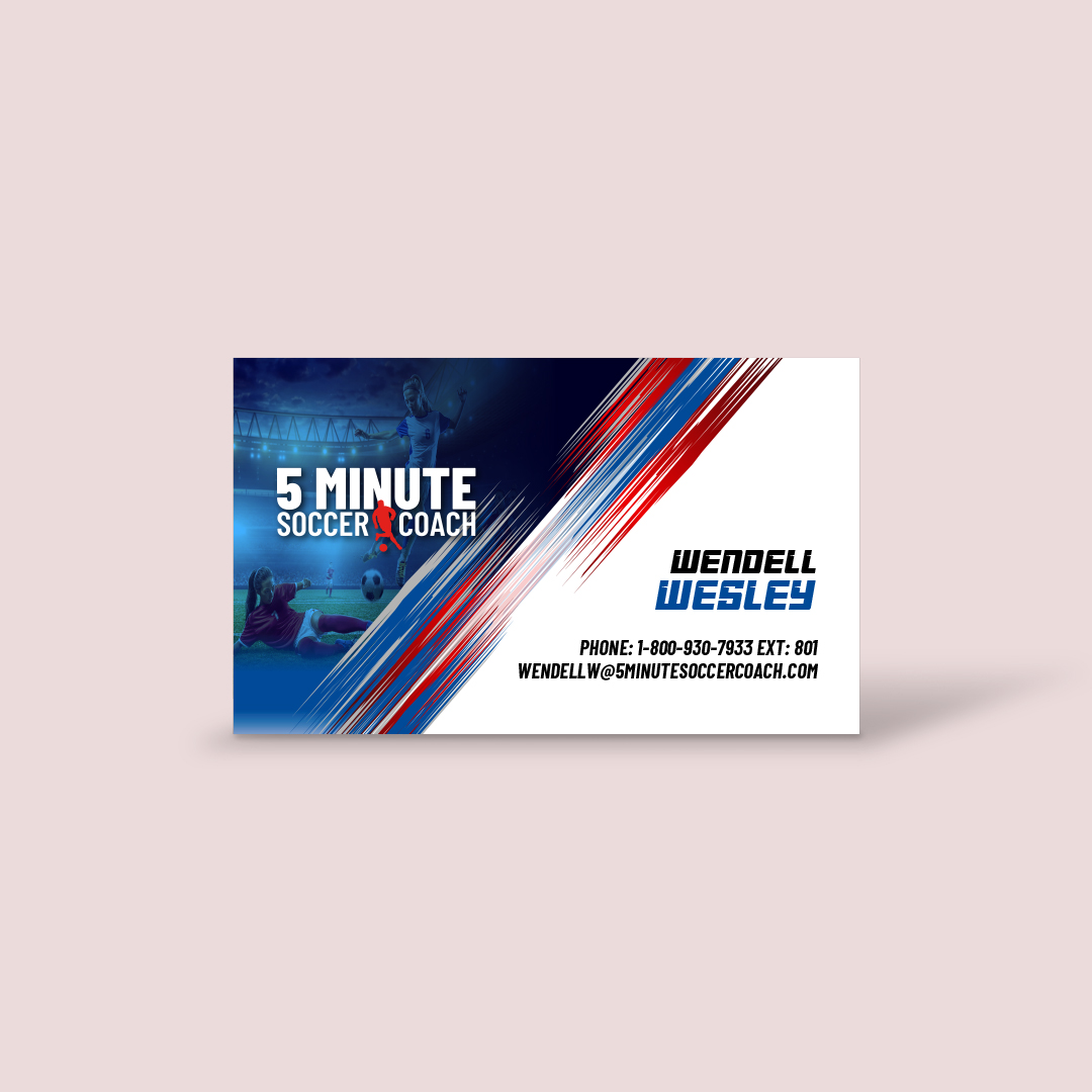 5 Minute Soccer Coach Business Card Front