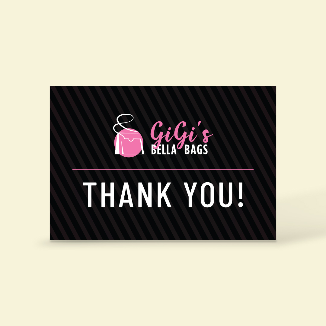 GiGi's Bella Bags Post Card Front