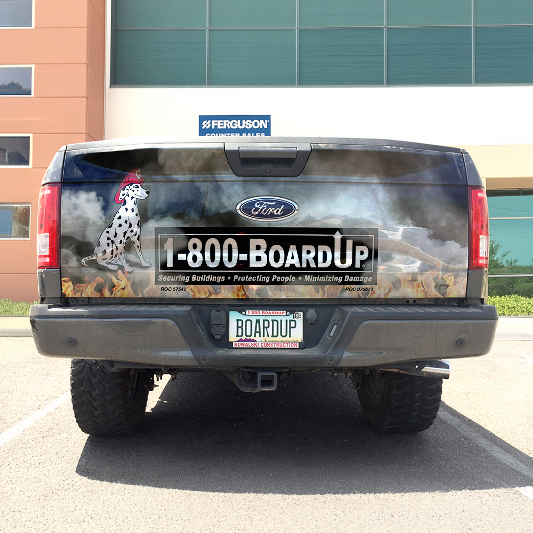 Kowalski Board Up Vehicle Vinyl Wrap